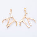 Branching Three Prong Antler Charm Pendants in Six Finishes view 10