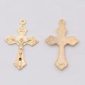 Floral End Crucifix Metal Charms in Five Finishes for Jewelry Making view 9