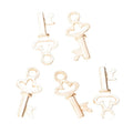 Small Ornate Key Charm in Seven Metal Finishes for Jewelry view 10