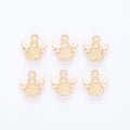 Petite Textured Angel Charm Metal Pendant for Jewelry Making view 10