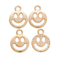 Openwork Smiley Face Charm in Six Metal Finishes Jewelry Making Component view 9
