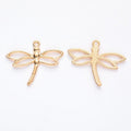 Openwork Dragonfly Charm In 5 Metal Finishes For Jewelry Making view 8