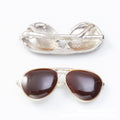 Aviator Sunglasses Metal Charm In 7 Finish Options view 7