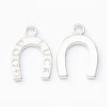 Good Luck Horseshoe Charm In 5 Metal Finishes For Jewelry Making view 6