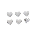 Smooth Heart Metal Spacer Beads in 4 Distinct Finishes view 6