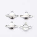 Ringed Planet Metal Charms in Seven Metallic Finishes view 6