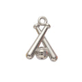 Crossed Baseball Bat Metal Charms in Seven Finishes view 6