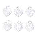 Thank You Heart Metal Charms in Seven Finish Options view 6
