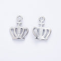 Six Finish Open Crown Charms with Anchor Shaped Top Loop view 6