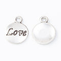 Word Disc Charm Love and Dream Round Metal Pendant in Eight Styles view 9