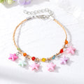 Pastel Sea Animal and Shell Charm Woven Cord Bracelets view 6