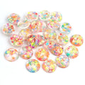 Round Floral Resin Cabochons in Eleven Pastel Color Options view 11