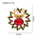 Red Gold Tone Christmas Stocking Crystal Enamel Fifteen Designs Metal Brooch Pin view 10