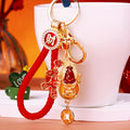 Mixed Money Toad Drum Treasure Bowl and Qilin Fortune Braided Keychains view 6