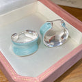Color Block Chunky Hoop Earrings in Four Pastel Colors view 7