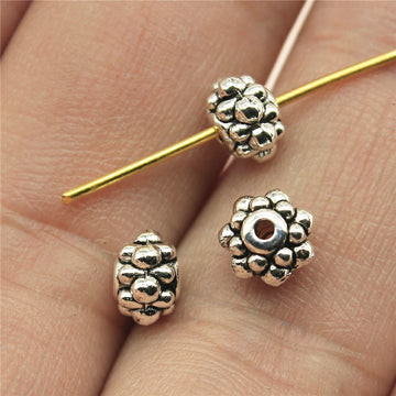 Floral Ring Spacer Beads in Detailed Metal Finishes for Jewelry Making