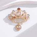 Crown Crystal Metal Brooch Pin for Jackets and Lapels view 5