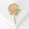 Enamel Hydrangea Stem Brooch Pink Purple Blue White Four Colors view 3