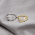 Embracing Hands Adjustable Open Band Rings in Four Finishes view 1