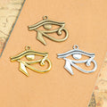 Eye of Horus Metal Charm in Three Antique Finishes view 1