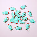 Tiny Striped Candy Fish Charms in Seven Enamel Color Options view 10