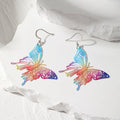 Silver Tone Rainbow Openwork Geometric Hook Earrings view 8