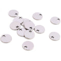 Stainless Steel Double Disc Pendants with Star Cutout Links view 5