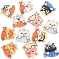 Colorful Enamel Cat Holding Fish Metal Charms, 12 Designs view 5