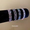 Silver Triple Strand Crystal Open Bangles 3 Stone Styles view 1