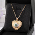 Gold and Silver Tone Celestial Evil Eye Pendant Necklaces view 3