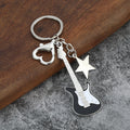 Metal Guitar Keychain With Star Charm And Heart Clasp, 24 Styles view 11