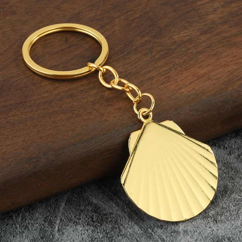 Minimalist Beach Shell Zinc Alloy Keychain Bag Charm
