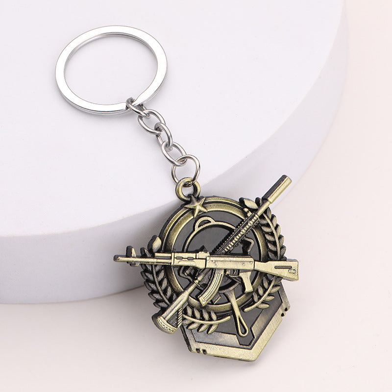 PUBG AWM 98K Rifle Zinc Alloy Metal Keychain Gift