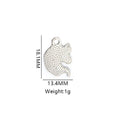 Rainbow Unicorn Head Enamel Charm Collection for Jewelry Making view 2
