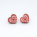 Valentine Wood Stud Earrings in Twenty Eight Illustrated Designs view 9