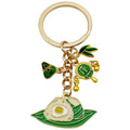Two-Style Green Dragon Boat Festival Rice Dumpling Charm Keychain view 5