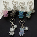 Glitter Teddy Bear and Heart-Clasp Charms in Six Colors view 2