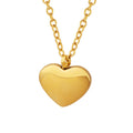 Polished Heart Pendant Necklace Gold Rose Gold Steel Lengths view 5
