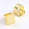 Square Top Ring Blanks in Gold, Silver, Black, and Bronze Tones view 4