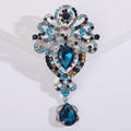 Ornate Crystal Dangle Brooch An Ornate Scrollwork Brooch view 8