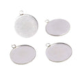 Round Stainless Steel Pendant Bezel Trays in Two Sizes view 5