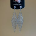 Gold and Silver Tone Chain Fringe Stud Earrings in Six Styles view 9