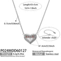 Heart ECG Pulse Pendant Necklace Gold Or Steel Cable Chain view 6