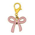 Enamel Bow Ribbon Charm Gold Lobster Clasp Four Colors view 7