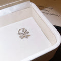 Silver Tone Crystal Bow Clip On Earrings In Three Shapes view 6