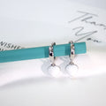 Silver Tone Hoop Enamel Heart Drop Earrings 6 Colors view 10