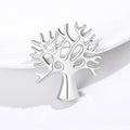Cutout Tree Brooch with Polished Metal and Decorative Accents view 4