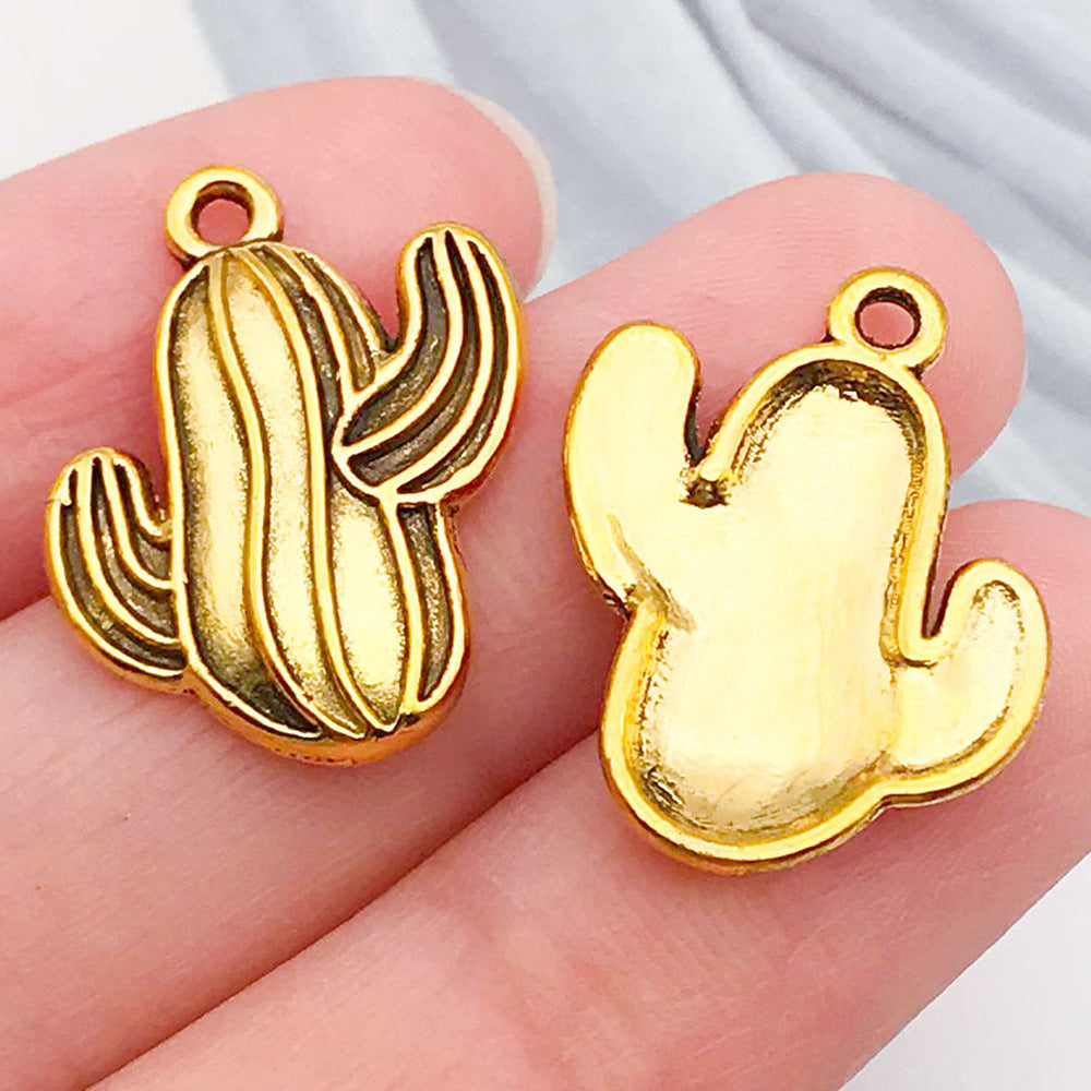 Antique Zinc Alloy Horseshoe Hat Cactus Cowboy Charm Pendants for DIY Bracelet