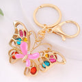Openwork Multicolor Rhinestone Butterfly Keychain Charm view 4