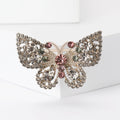Openwork Butterfly Rhinestone Brooch Champagne Multicolor view 1